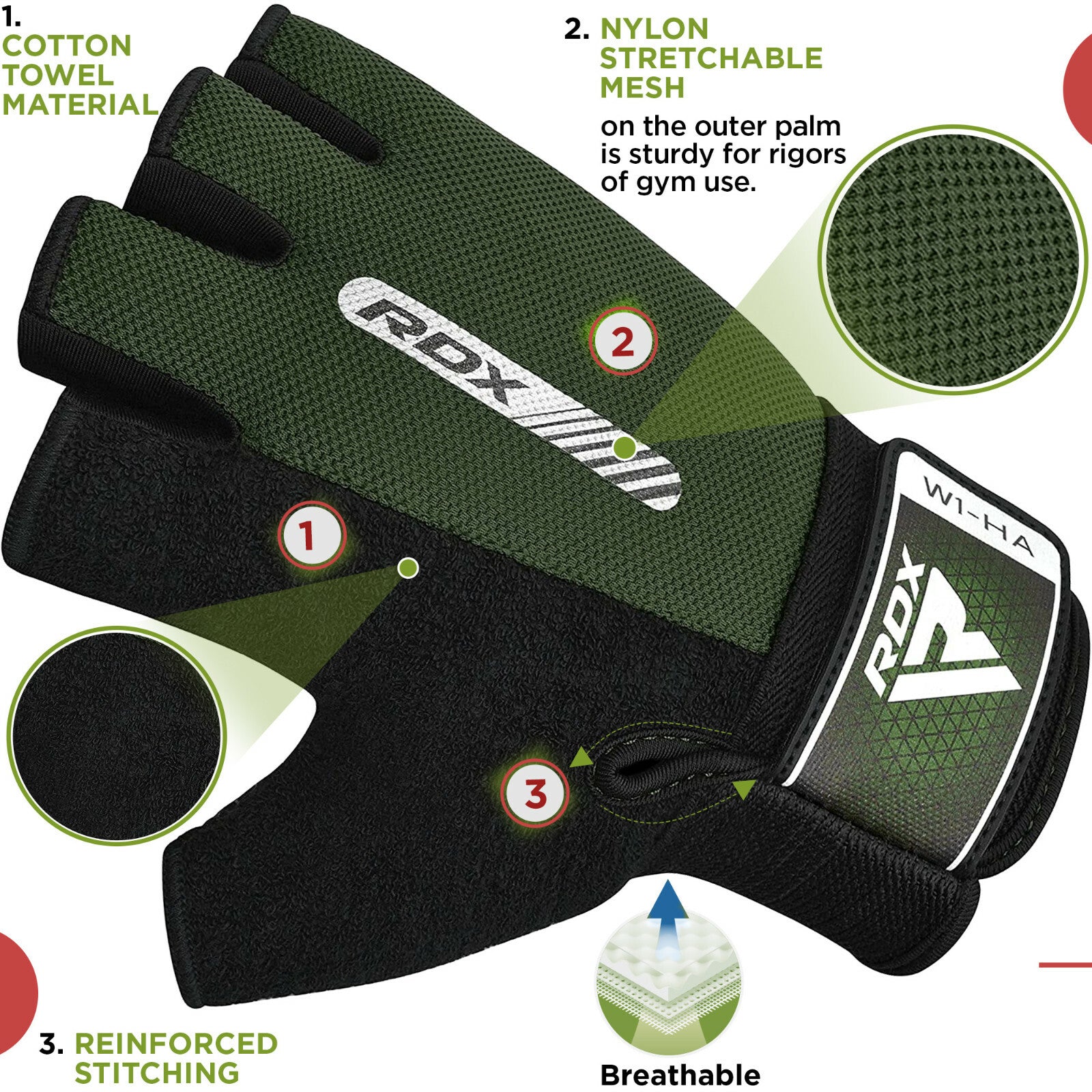 RDXGuantes de Levantamiento de Pesas RDX - Weight Lifting