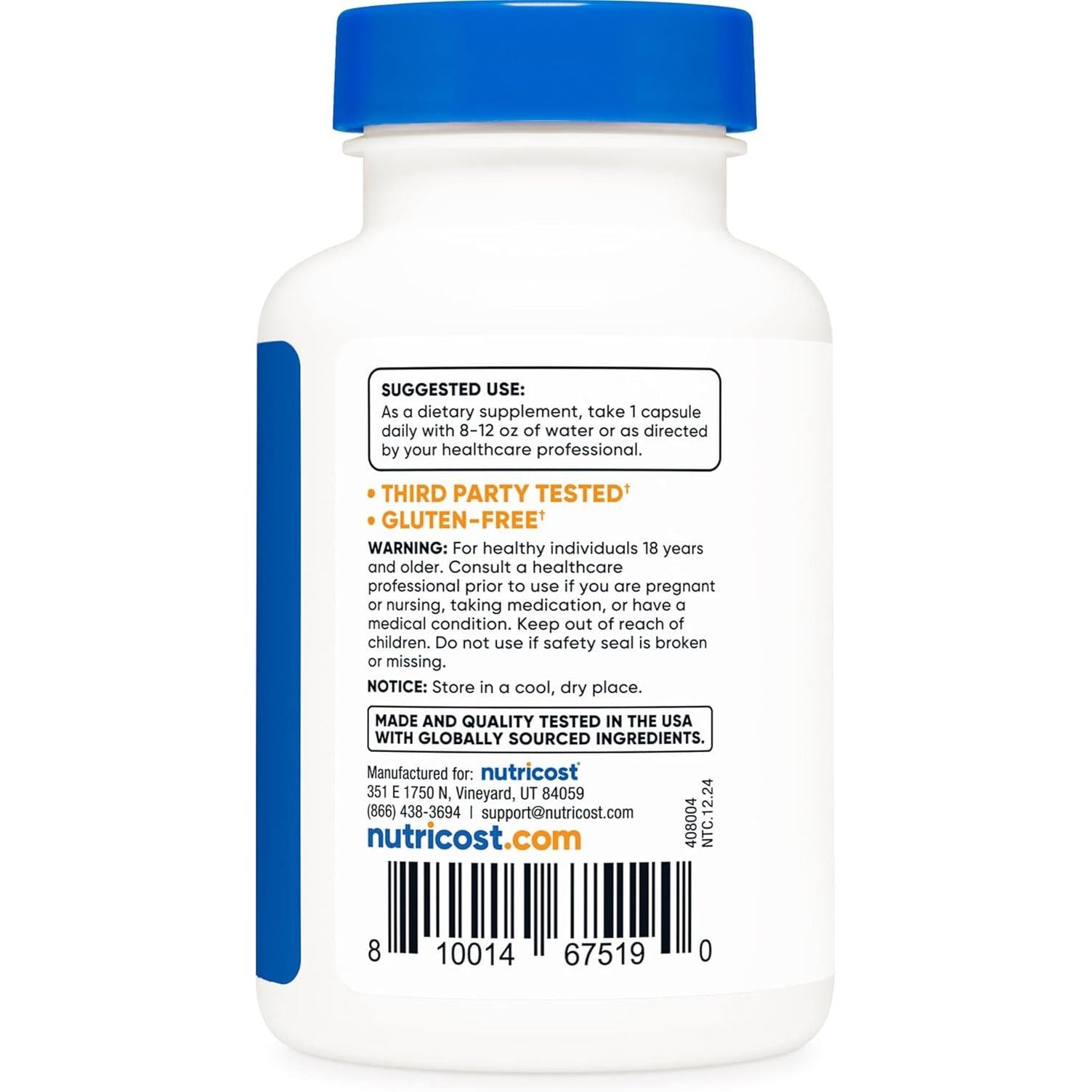 Nutricost CoQ10 100mg - 120 Capsules Vegetarianas