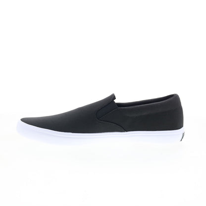 Zapatillas Lacoste Slip-On Base 224 1 CMA para Hombre, Lona Negra con Detalles Blancos, Lifestyle Originales