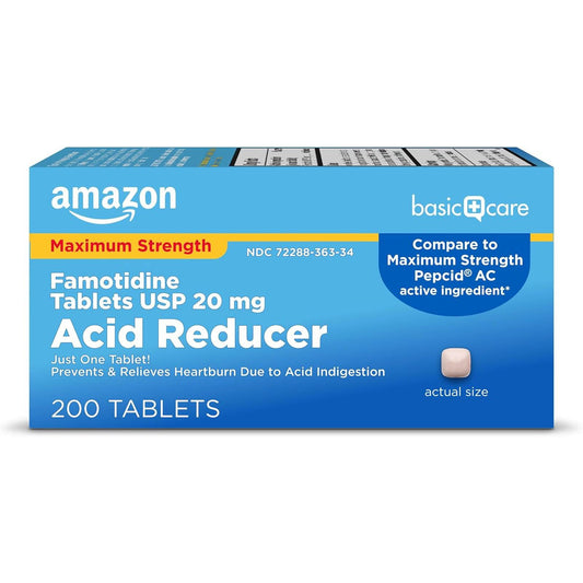 Amazon Basic Care Famotidina 20 mg – 200 Comprimidos
