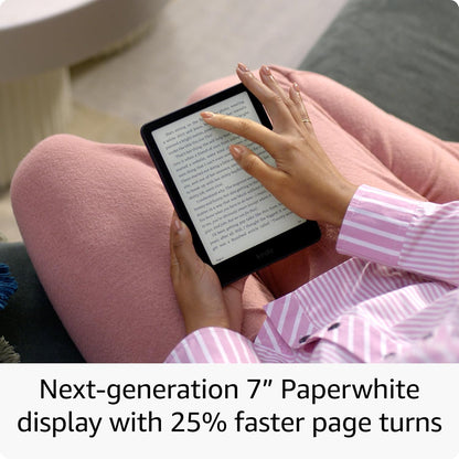 All-New  Kindle Paperwhite Signature Edition (32 GB) – Our Fastest Kindle with Auto-Adjusting Front Light, Wireless Charging, and Weeks of Battery Life – Metallic Black