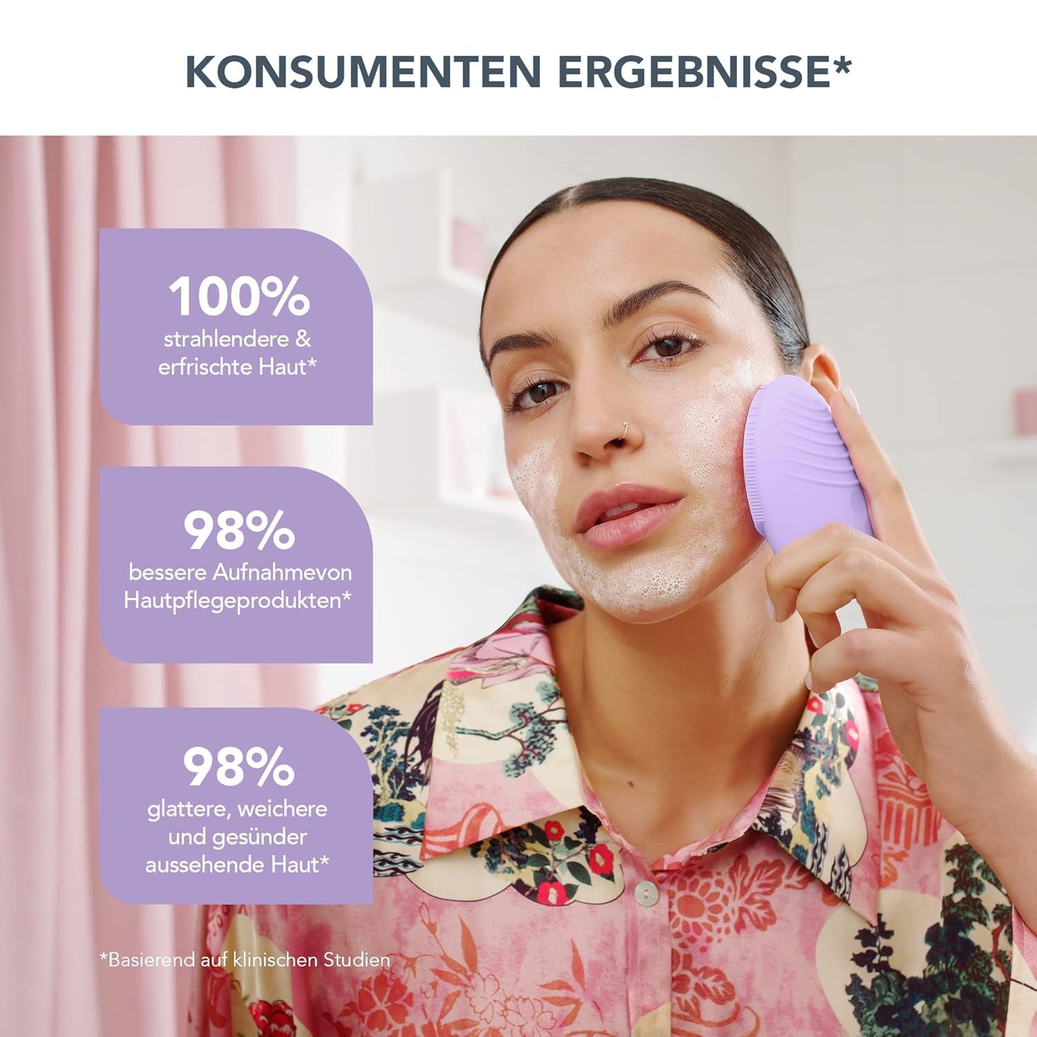Limpieza de nivel spa en 1 minuto | Masaje reafirmante T-Sonic | Silicona ultrasuave e higiénica | Resistente al agua | Compatible con app | 2 años de garantía