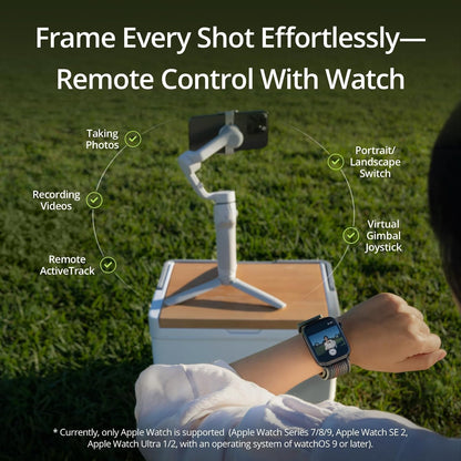 DJI Osmo Mobile 6 Estabilizador Gimbal para Smartphone – 3 Ejes, Seguimiento Inteligente, Palo Extensible Integrado, Control desde Smartwatch, Portátil y Plegable – Platinum Gray
