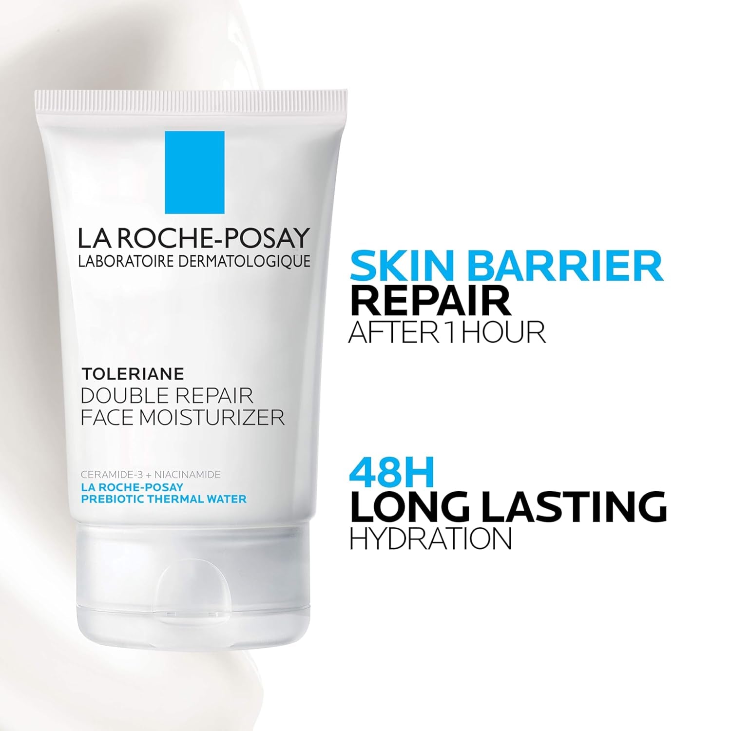 La Roche-Posay Toleriane Double Repair | Crema Hidratante Facial con Ceramida-3 & Niacinamida | Confort Inmediato & Hidratación Prolongada | Todo Tipo de Piel | Sin Fragancia