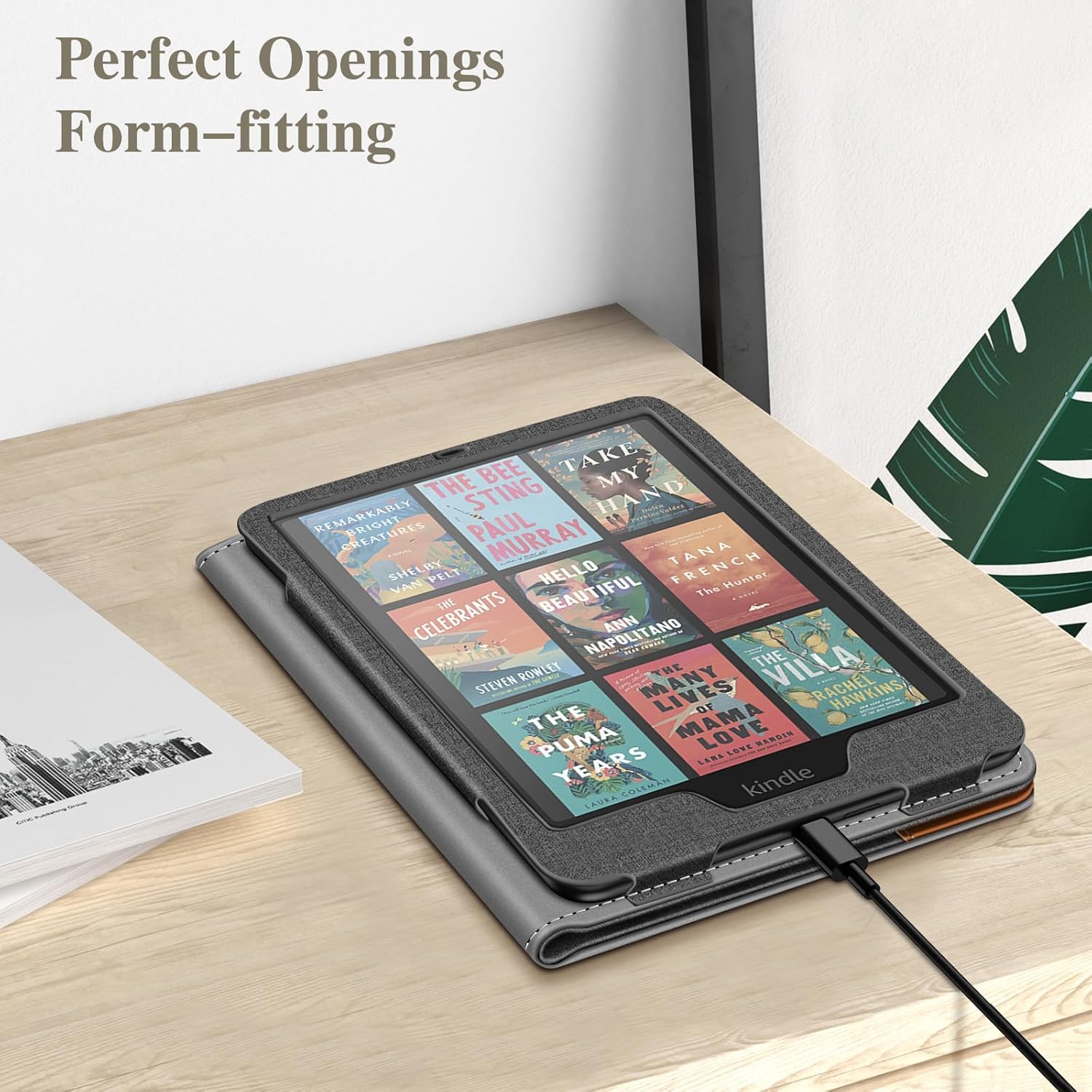 Fintie Case for 7"/6.8" Kindle Paperwhite(12Th/11Th Generation-2024/2021) and Kindle Colorsoft Signature Edition -Slim Foldable Stand Cover Auto Wake/Sleep for Paperwhite 2024, Denim Gray