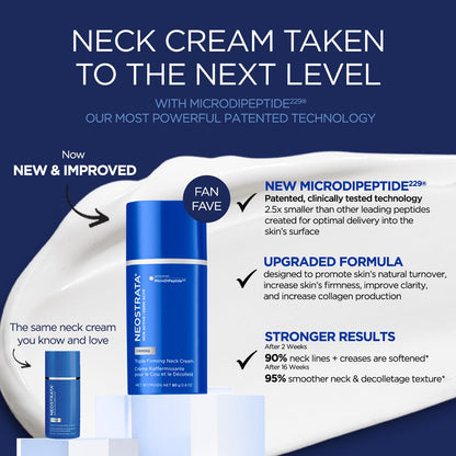 Skin Active Triple Firming Neck Cream | Hidratante Antiedad con Microdipeptide229 | Reafirma, Alisa Arrugas y Mejora la Elasticidad en Cuello & Escote | Sin Fragancia | Todo Tipo de Piel | 80 g