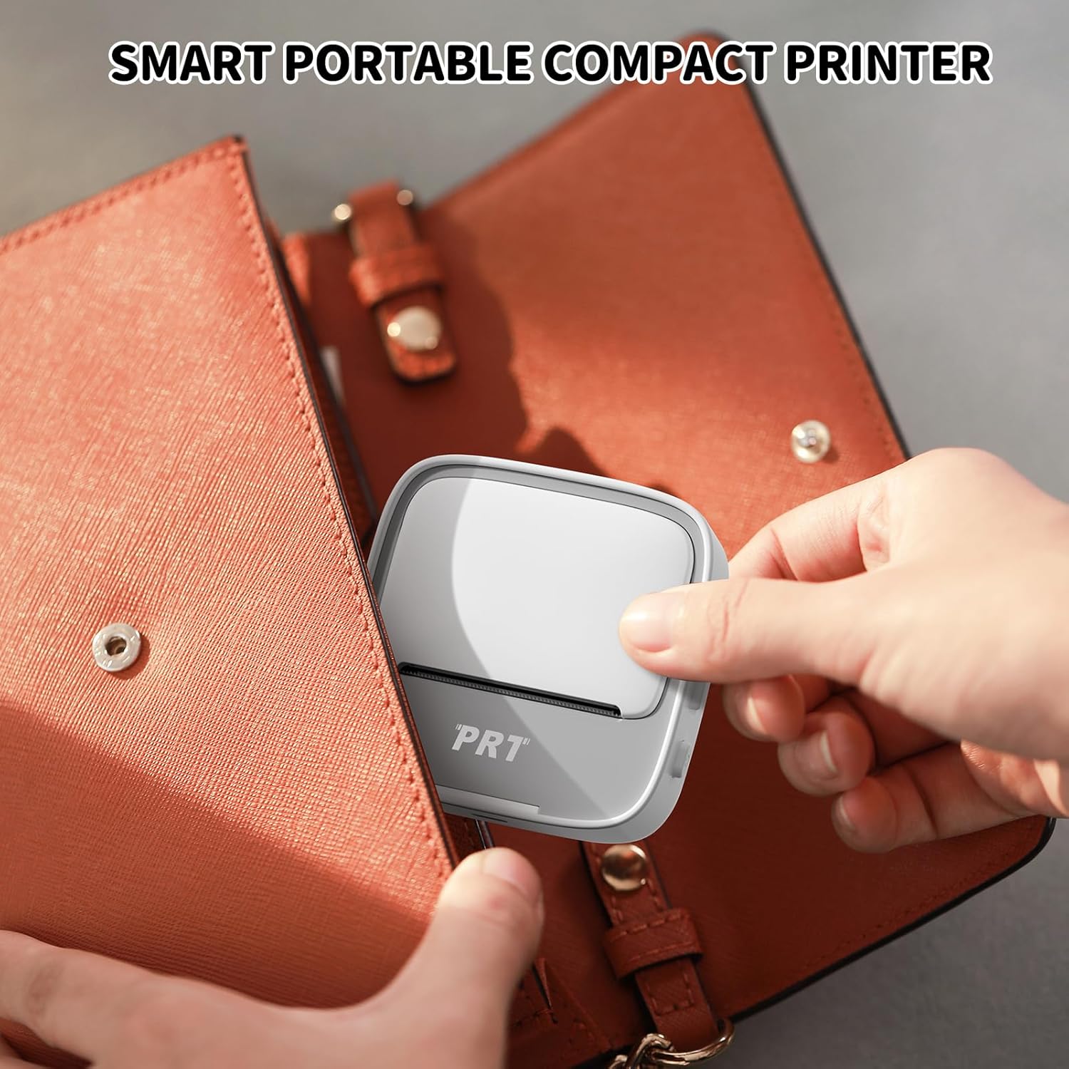 Mini impresora de calcomanías | Impresora térmica portátil sin tinta | Bluetooth | Incluye 1 rollo de papel adhesivo