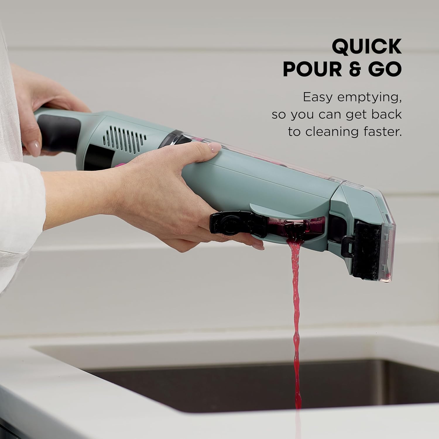 Shark StainForce HX101 Limpiador Portátil Inalámbrico de Manchas y Olores | Succión Potente, Fórmula 30x Más Eficaz, Alfombras, Tapizados, Escaleras, Incluye Caddy y Solución de Limpieza