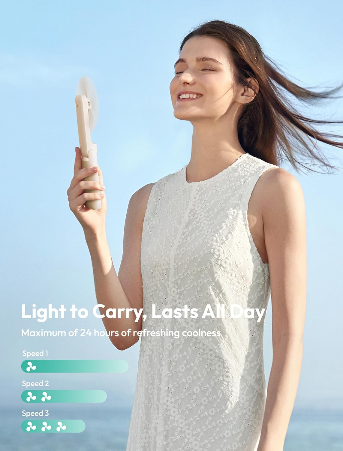 Ventilador de mano Ultra delgado | Recargable