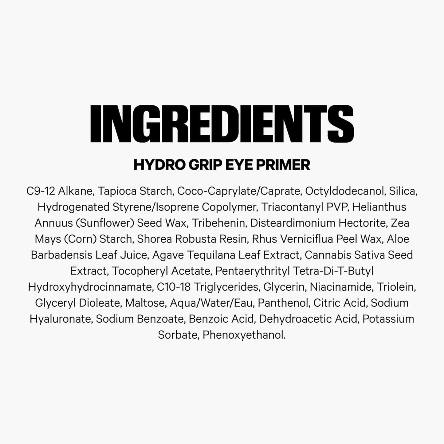 Milk Makeup Hydro Grip Eye Primer | Prebase Transparente para Sombras y Corrector | Con Ácido Hialurónico, Hidratante y de Larga Duración – 0.29 oz