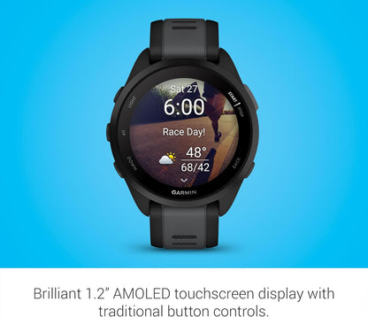 Garmin Forerunner 165 Smartwatch Running – AMOLED, GPS, Ritmo & Frecuencia Cardíaca, Entrenamiento y Recuperación 