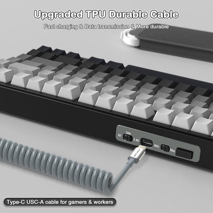 Teclado mecánico inalámbrico para juegos con perilla intercambiable en caliente