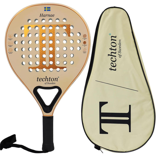 Paleta de Padel Rosa y dorado | Fibra de carbono | EVA Memory Foam Core | Incluye bolso transportador