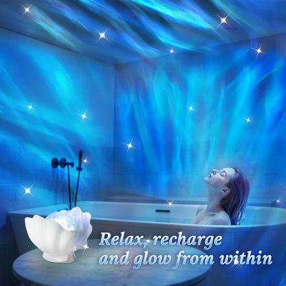 Proyector de luces | Luz nocturna de caracola para dormitorio | Lámpara de nebulosa