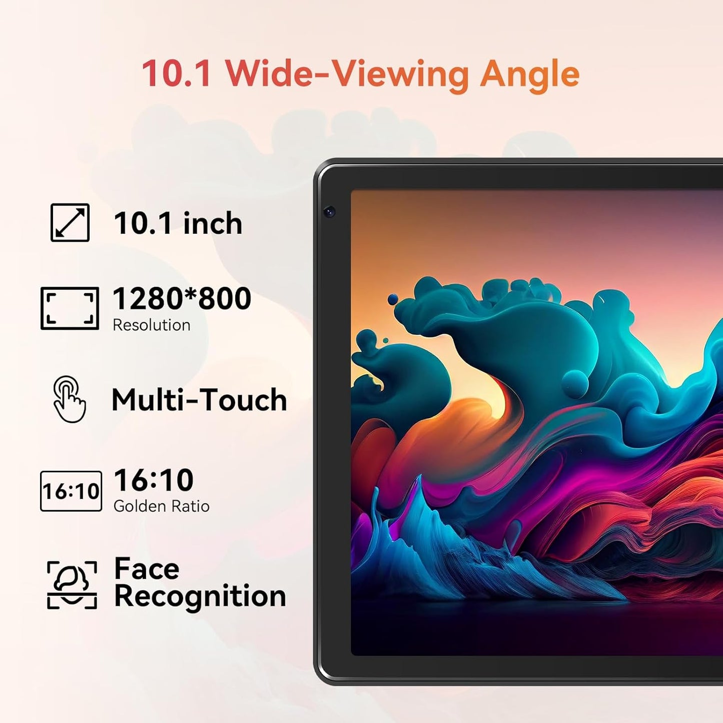 Tablet Android 10.1" Octa-Core, 24 GB RAM (4+20) + 128 GB, Wi-Fi 6, BT 5.0, Pantalla IPS HD, Batería 8 h | Android 15 (2025) – URAO