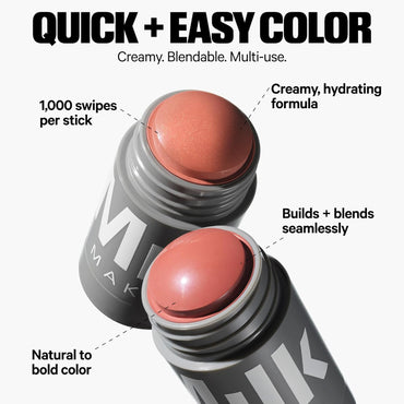 Milk Makeup Lip + Cheek Stick | Rubor en Crema Multiuso para Labios y Mejillas | Hidratante con Manteca de Mango, Aceite de Palta y Albaricoque – Vegano y Cruelty-Free