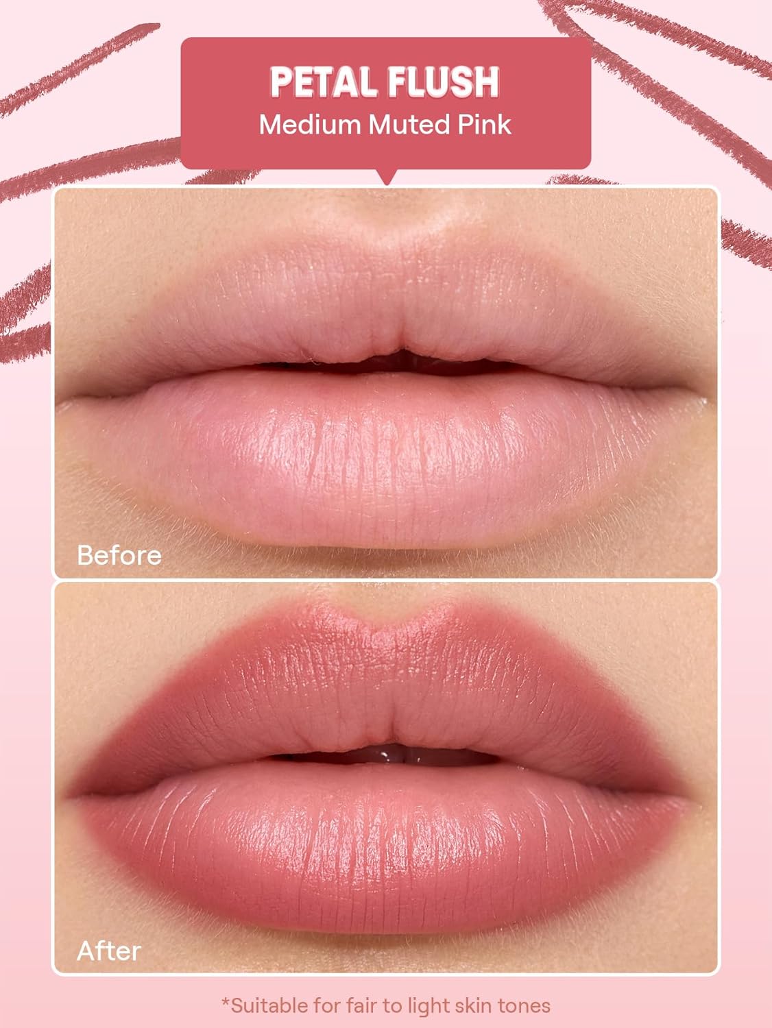 Lip Liner de larga duración | Vegano y libre de crueldad animal | Color:  Petalo Flush