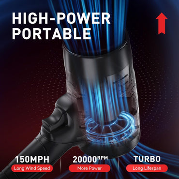 Soplador de hojas inalámbrico con batería | 20000 RPM 150MPH