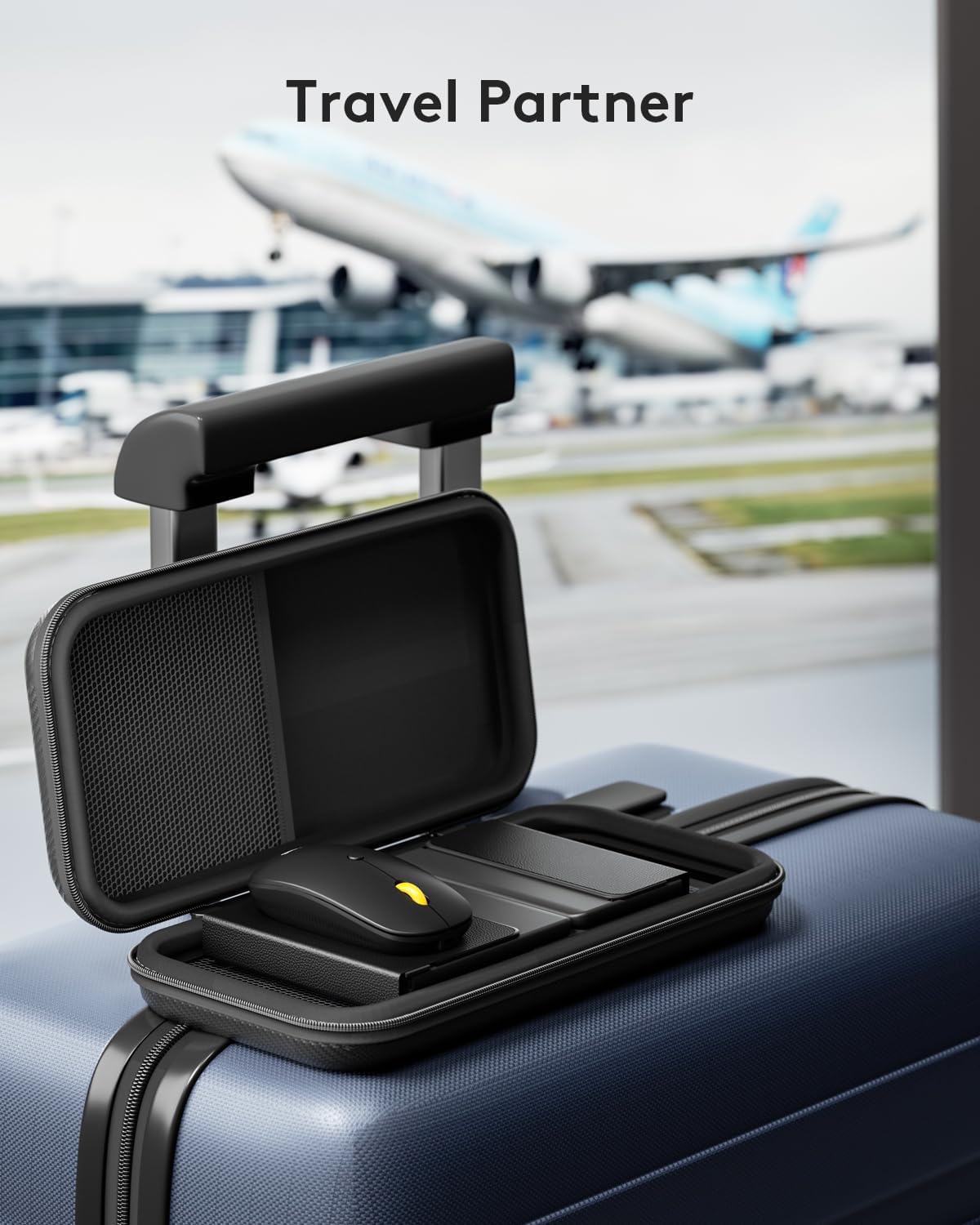 Teclado y mouse plegables | Bluetooth | Portátil para viaje | Mouse inalámbrico recargable USB-C | Para iOS, Android, Windows