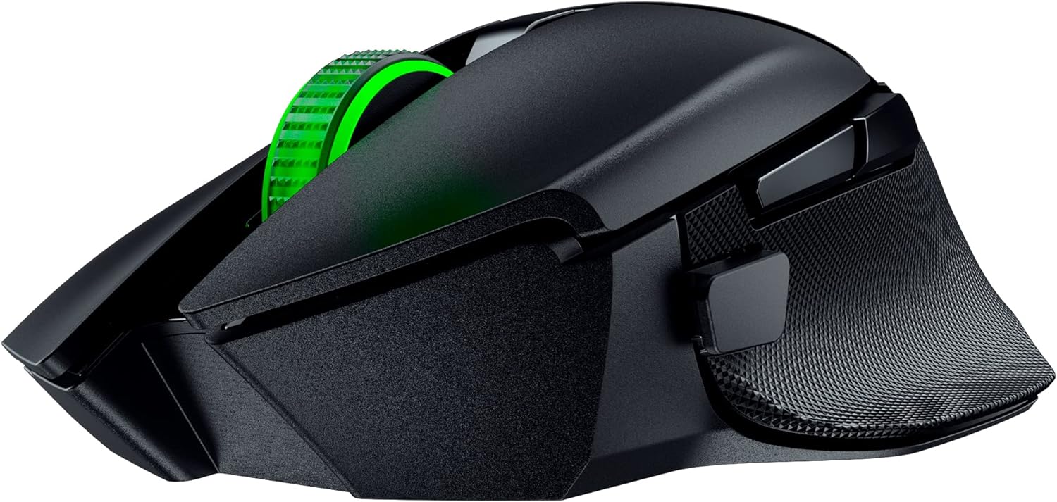 Razer Basilisk V3 X HyperSpeed – Mouse Gamer Inalámbrico Personalizable con Sensor Óptico 18K, 9 Controles Programables, Iluminación RGB y Larga Duración de Batería