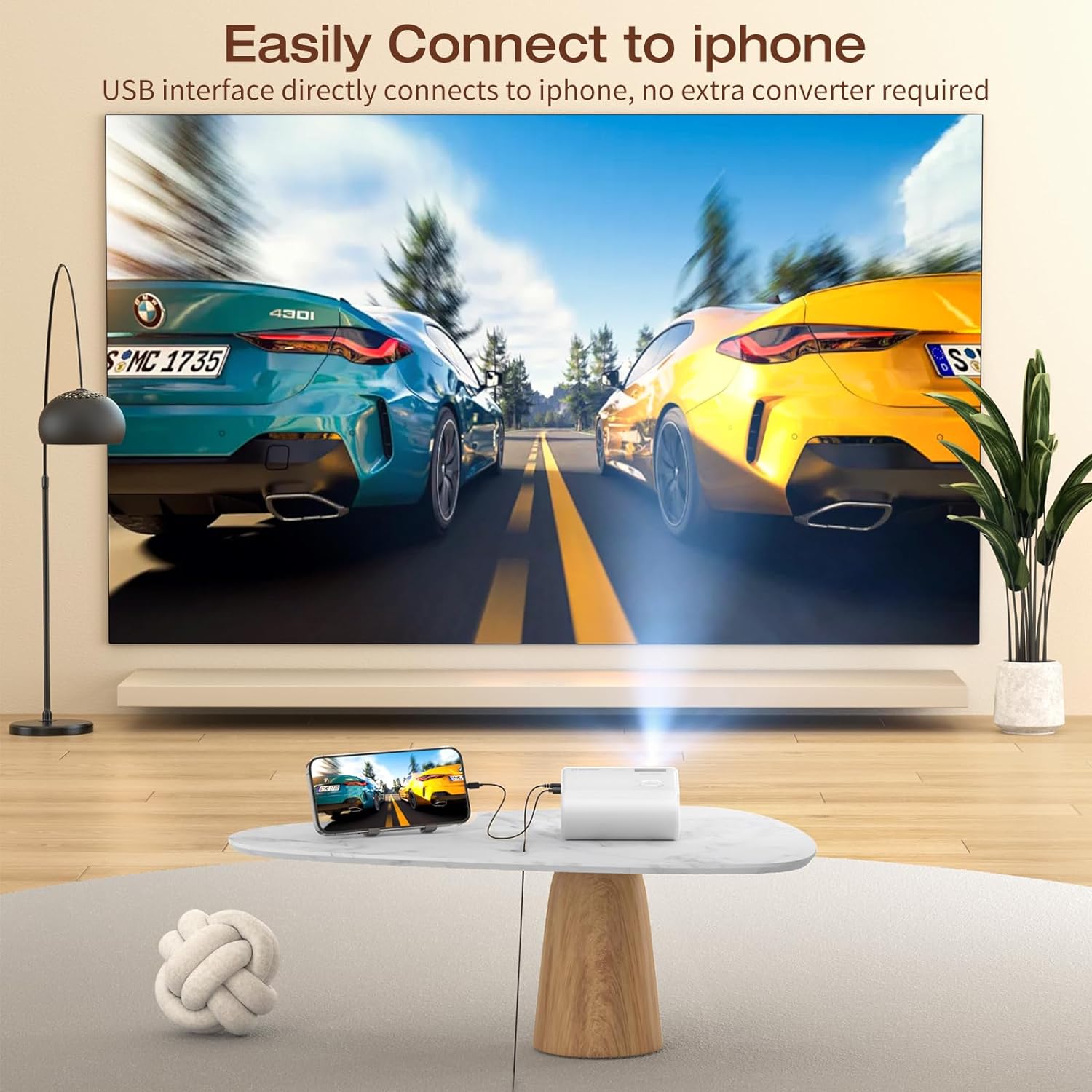 Mini Proyector CLOKOWE 2024 | 9000 Lux, Full HD 1080P, Portátil y Compatible con Múltiples Dispositivos