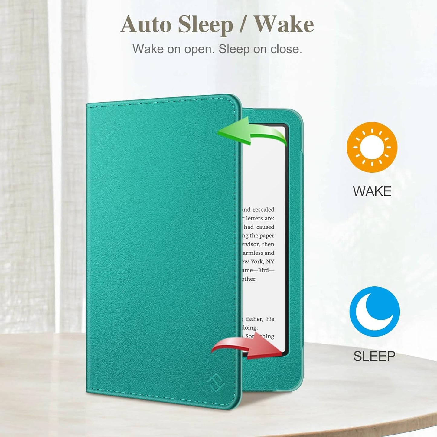 Fintie Case for 7"/6.8" Kindle Paperwhite(12Th/11Th Generation-2024/2021) and Kindle Colorsoft Signature Edition -Slim Foldable Stand Cover Auto Wake/Sleep for Paperwhite 2024, Jade