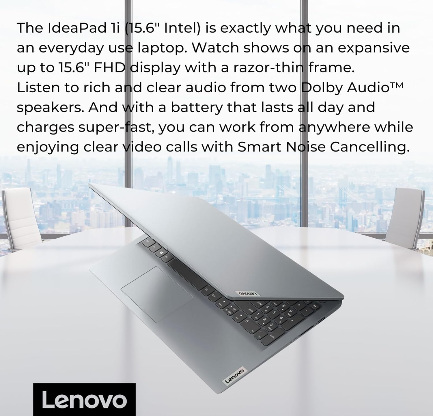 Notebook Lenovo Ideapad 1 15,6” FHD, Intel Celeron N4500, 8GB RAM, 128GB SSD + 128GB eMMC, WiFi 6, Windows 11 Home, Office 365, Grey