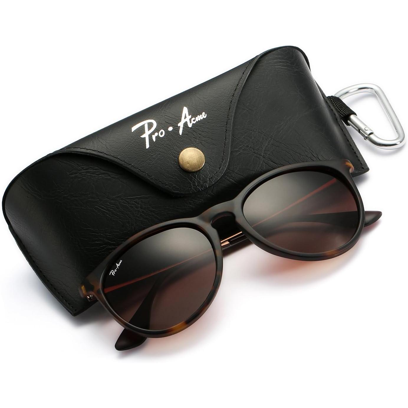 Pro Acme Polarized Sunglasses for Women Men Classic round 100% UV Protection Lightweight TR90 Unbreakable Frame Sunglasses