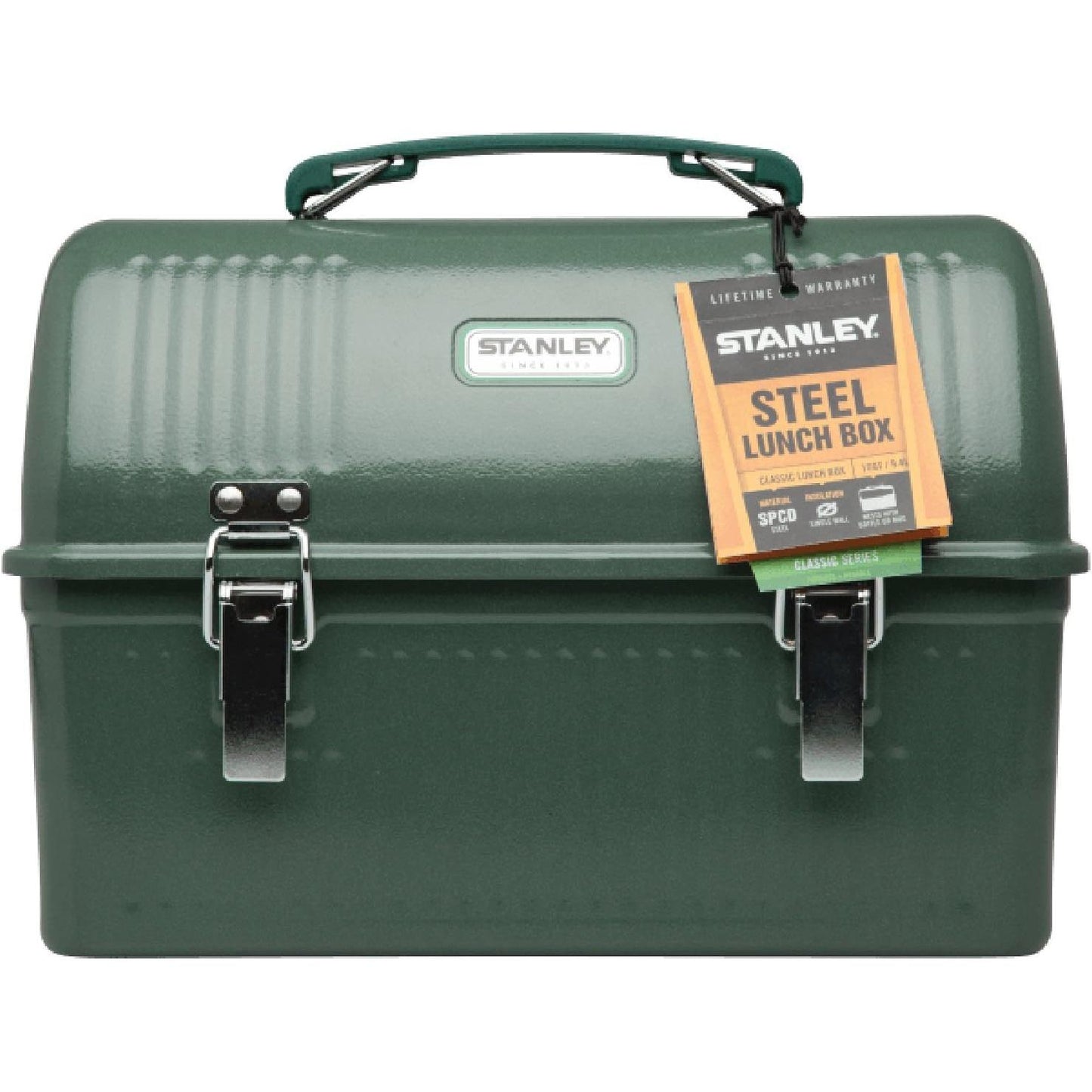 Classic Lunch Box 10 Qt | Vintage Metal Lunchbox | Durable Meal Container with Handle and Latch | Stores Food, Drinks, Thermos, Water Bottle