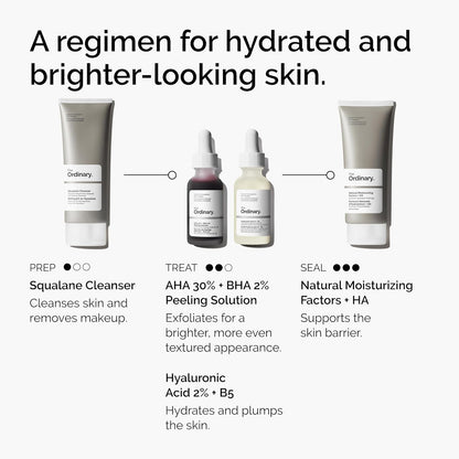 The Ordinary AHA 30% + BHA 2% Peeling Solution | Exfoliante Avanzado con Ácidos – Piel Más Luminosa y Suave – 30 ml