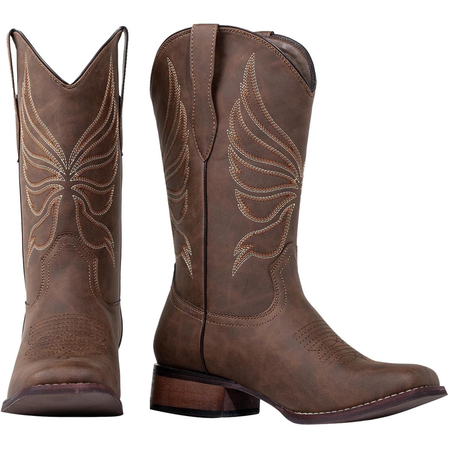 Botas vaqueras para mujer | Botas vaqueras con punta cuadrada