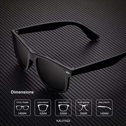 KALIYADI - Lentes de sol polarizados para conducir, media montura, con bloqueo de rayos ultravioleta, para hombre y mujer