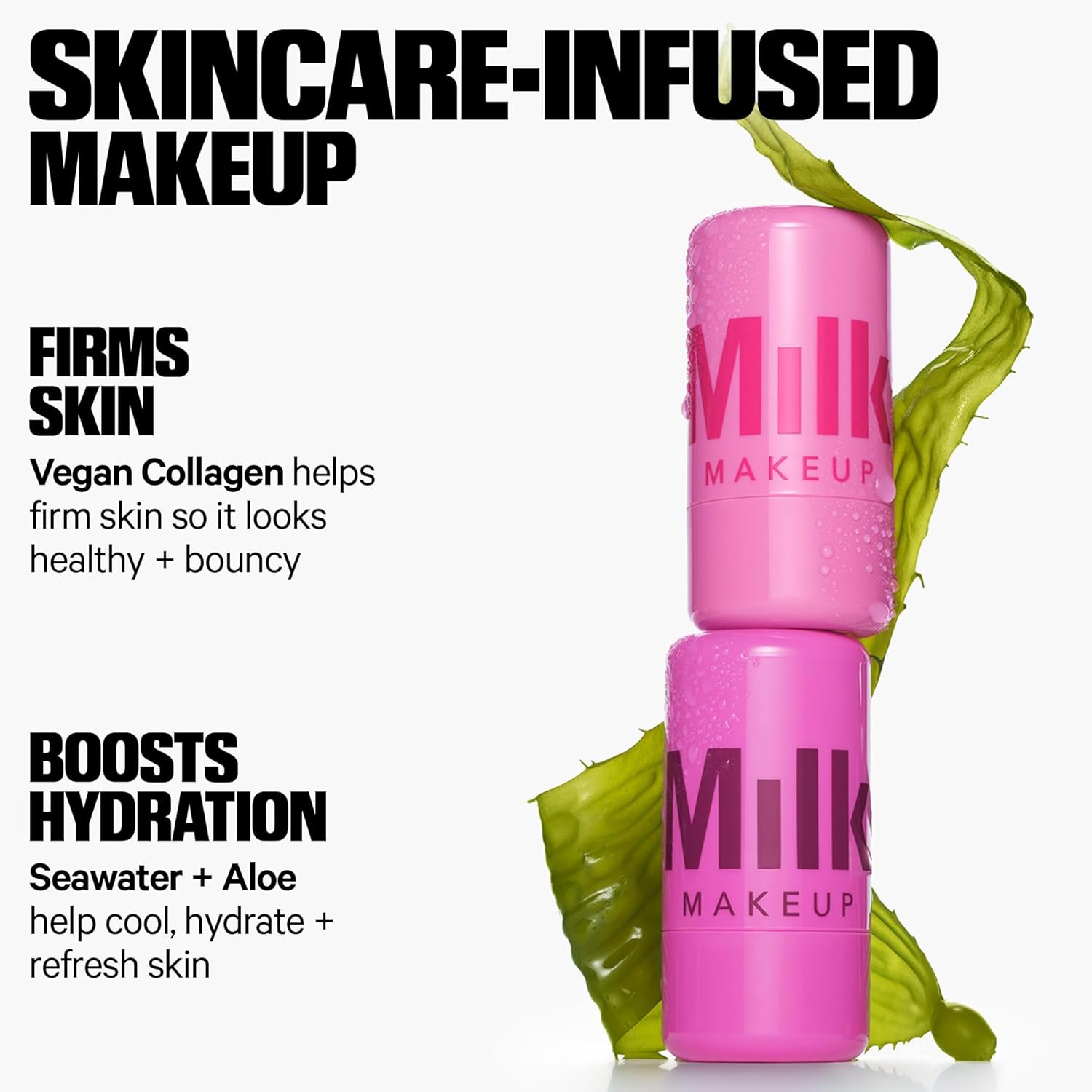 Milk Makeup Cooling Water Jelly Tint | Tinte en Gel para Labios y Mejillas | Hidratante, Modulable y de Larga Duración con Colágeno Vegano, Aloe y Agua de Mar