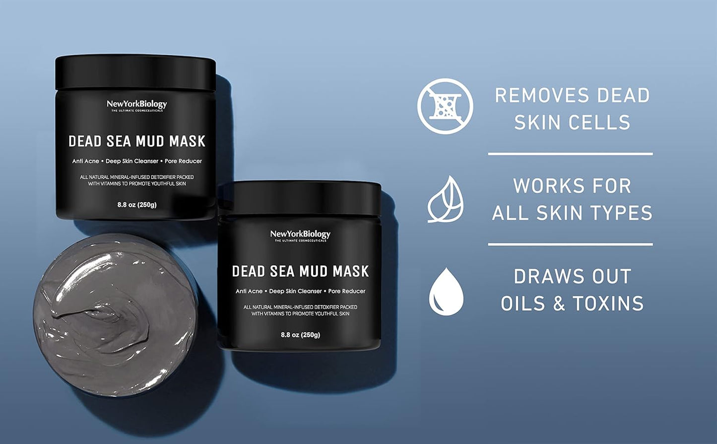 Mascarilla de barro del mar Muerto para rostro y cuerpo - 8.8 onzas