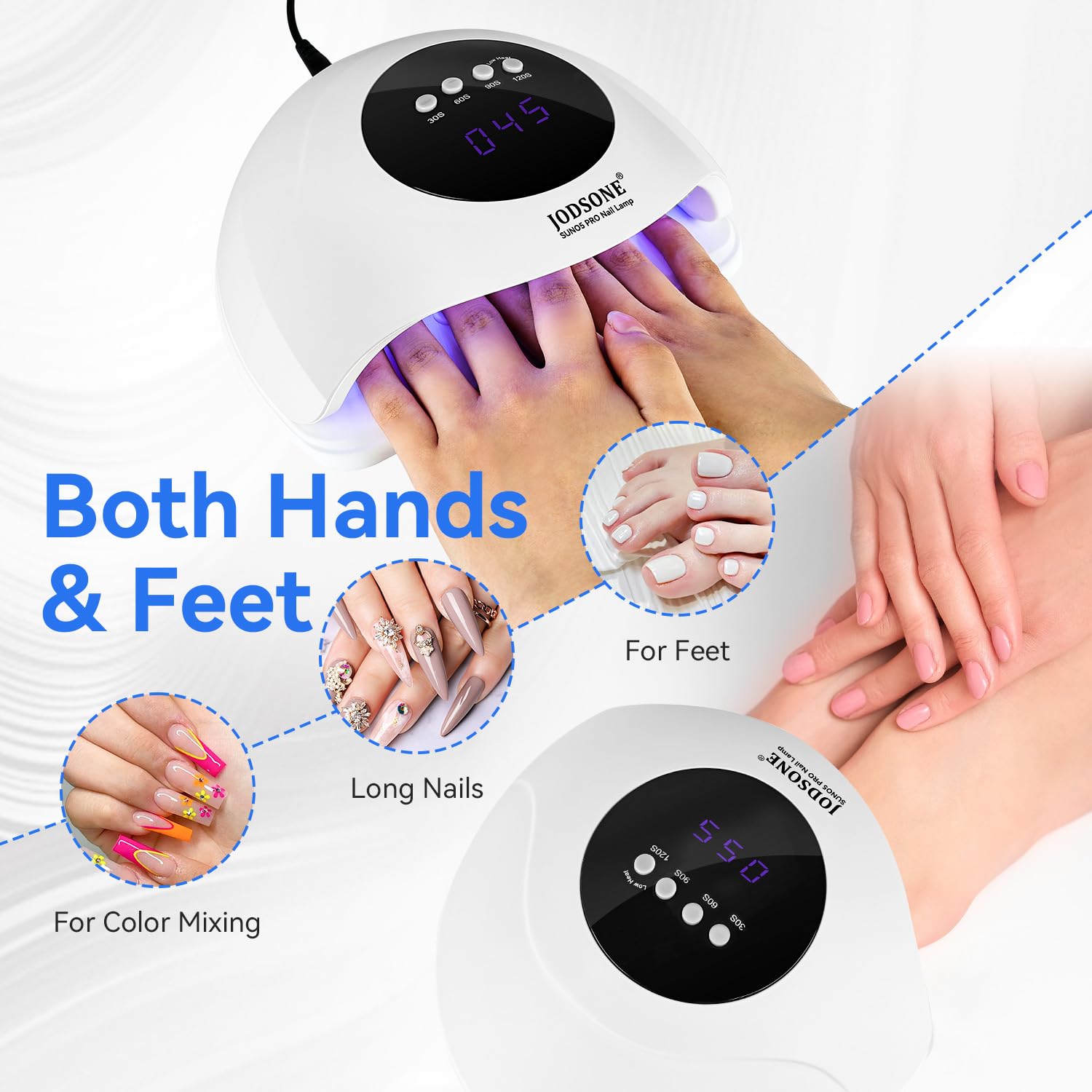 Lámpara UV LED para uñas | Curado Profesional | Sensor automático | 4 Tiempos 
