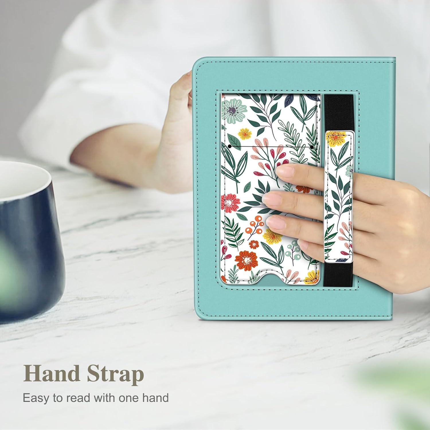 Fintie Case for 7"/6.8" Kindle Paperwhite(12Th/11Th Generation-2024/2021) and Kindle Colorsoft Signature Edition -Slim Foldable Stand Cover Auto Wake/Sleep for Paperwhite 2024, Spring Bloom