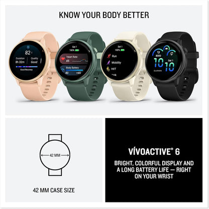 Garmin Vívoactive 6 Smartwatch GPS Salud & Fitness – AMOLED, 11 Días de Batería, +80 Apps Deportivas