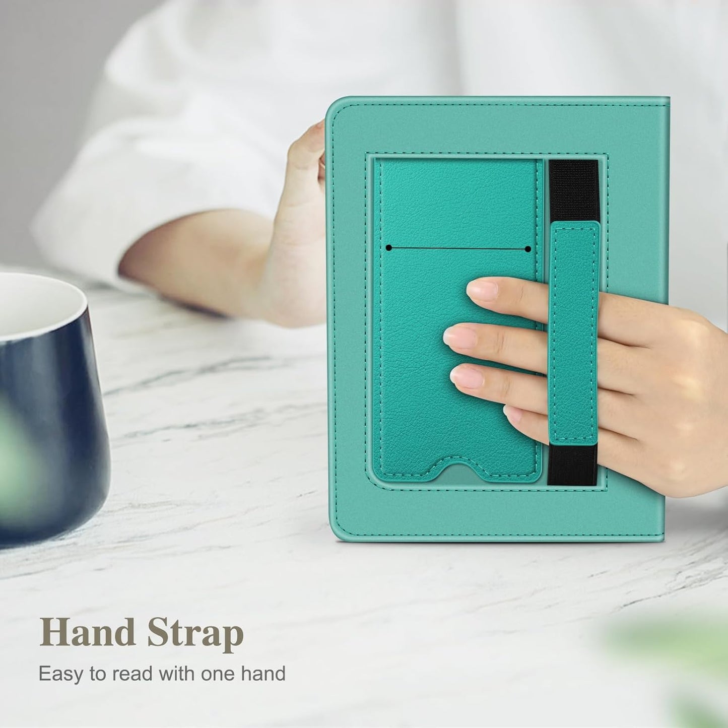 Fintie Case for 7"/6.8" Kindle Paperwhite(12Th/11Th Generation-2024/2021) and Kindle Colorsoft Signature Edition -Slim Foldable Stand Cover Auto Wake/Sleep for Paperwhite 2024, Jade