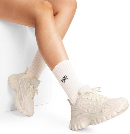 Zapatillas Mujer DREAM PAIRS Chunky | Sneakers Plataforma Bold con Cordones | Moda Casual y Cómoda