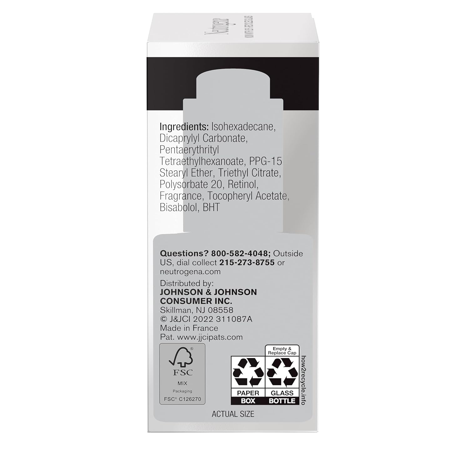 Neutrogena - Crema facial regeneradora de retinol y ácido hialurónico para reparación rápida de arrugas y crema hidratante para el cuello antiarrugas, con ácido hialurónico y retinol, 1.7 onzas