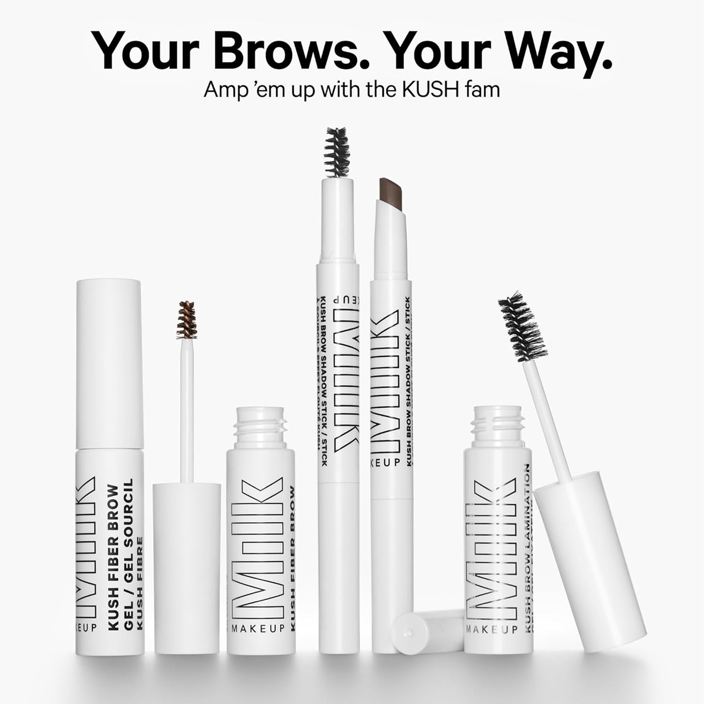 Milk Makeup KUSH Brow Shadow Stick | Lápiz Sombra para Cejas | Rellena, Define y Da Volumen Suave hasta 12 hs | Fórmula Waterproof, Vegana y Cruelty-Free