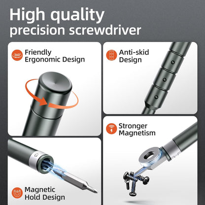 Juego de Destornilladores de Precisión 52 en 1 – Kit de Reparación Mini con Puntas Torx y CRV para MacBook, Laptop, iPhone, PS5, Xbox, Switch, Gafas, Relojes y Electrónicos – Regalo Compacto para Hombres