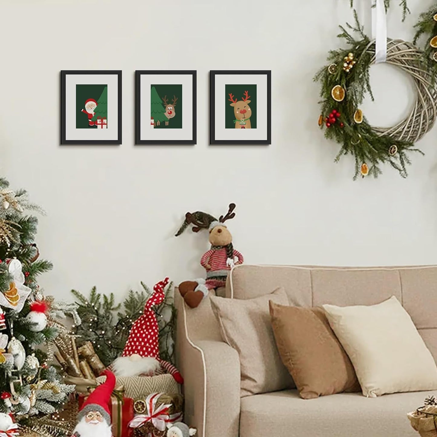 Portarretrato de 8 x 10 pulgadas | Marcos de fotos para colgar en la pared | Color: negro