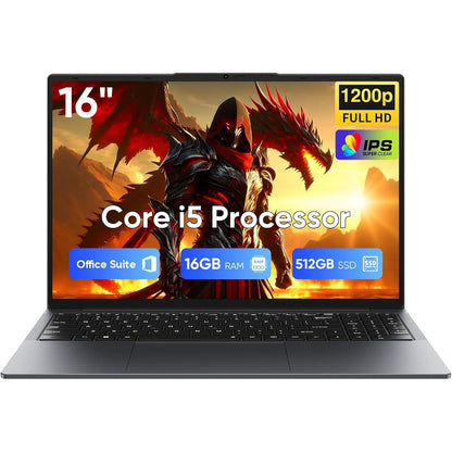 Laptop 16" | Intel Core i5 | 16 GB de RAM + 512 GB SSD