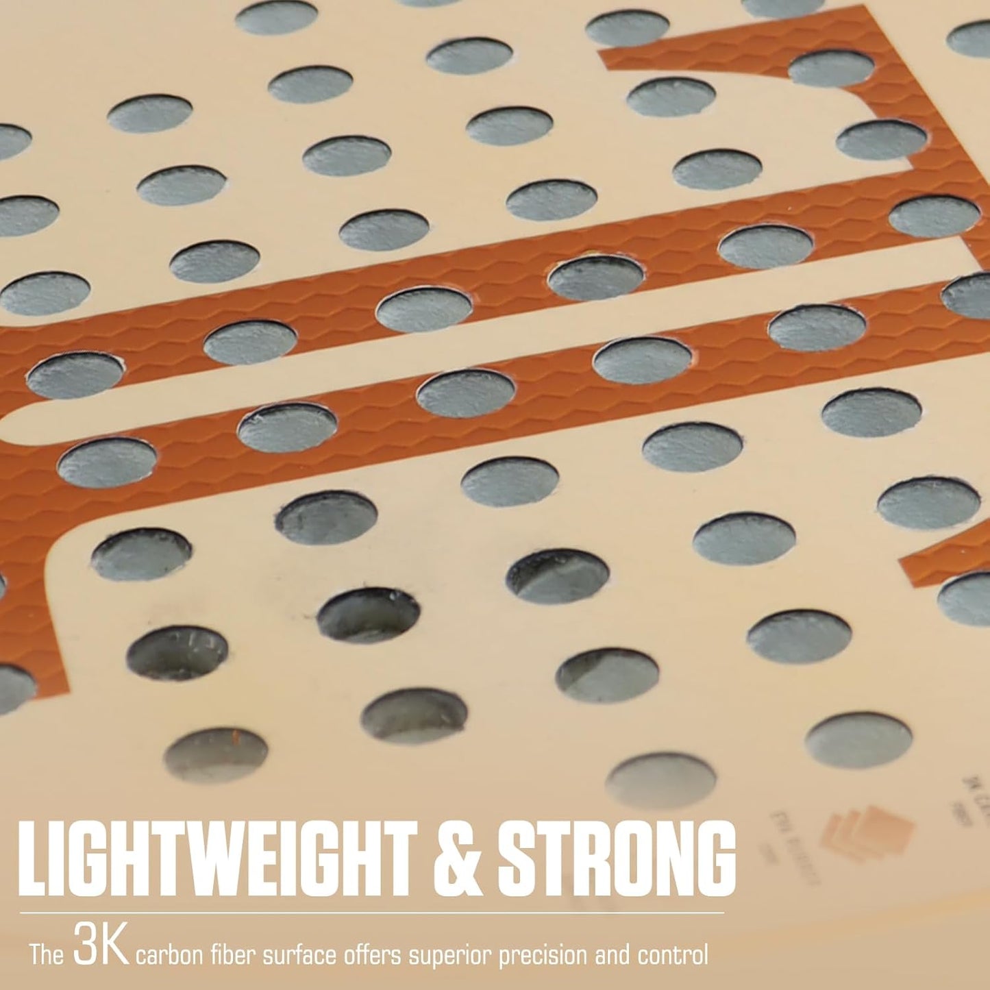 Paleta de Padel Rosa y dorado | Fibra de carbono | EVA Memory Foam Core | Incluye bolso transportador