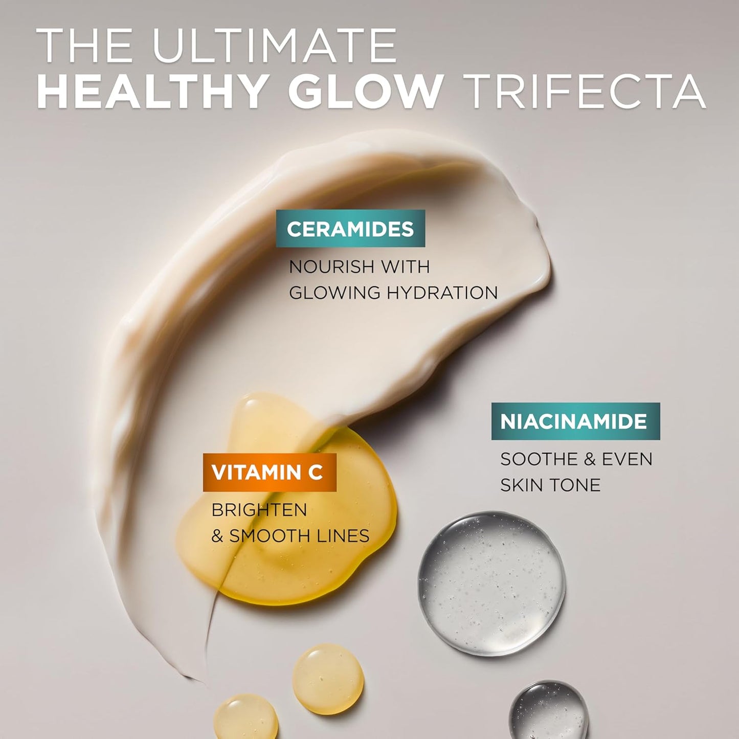 L’Oréal Paris Bright Reveal Vitamin C Glow Moisturizer | Vitamina C + Niacinamida + Ceramidas | Ilumina, Unifica y Hidrata 72 h | Incluye muestra SPF 50
