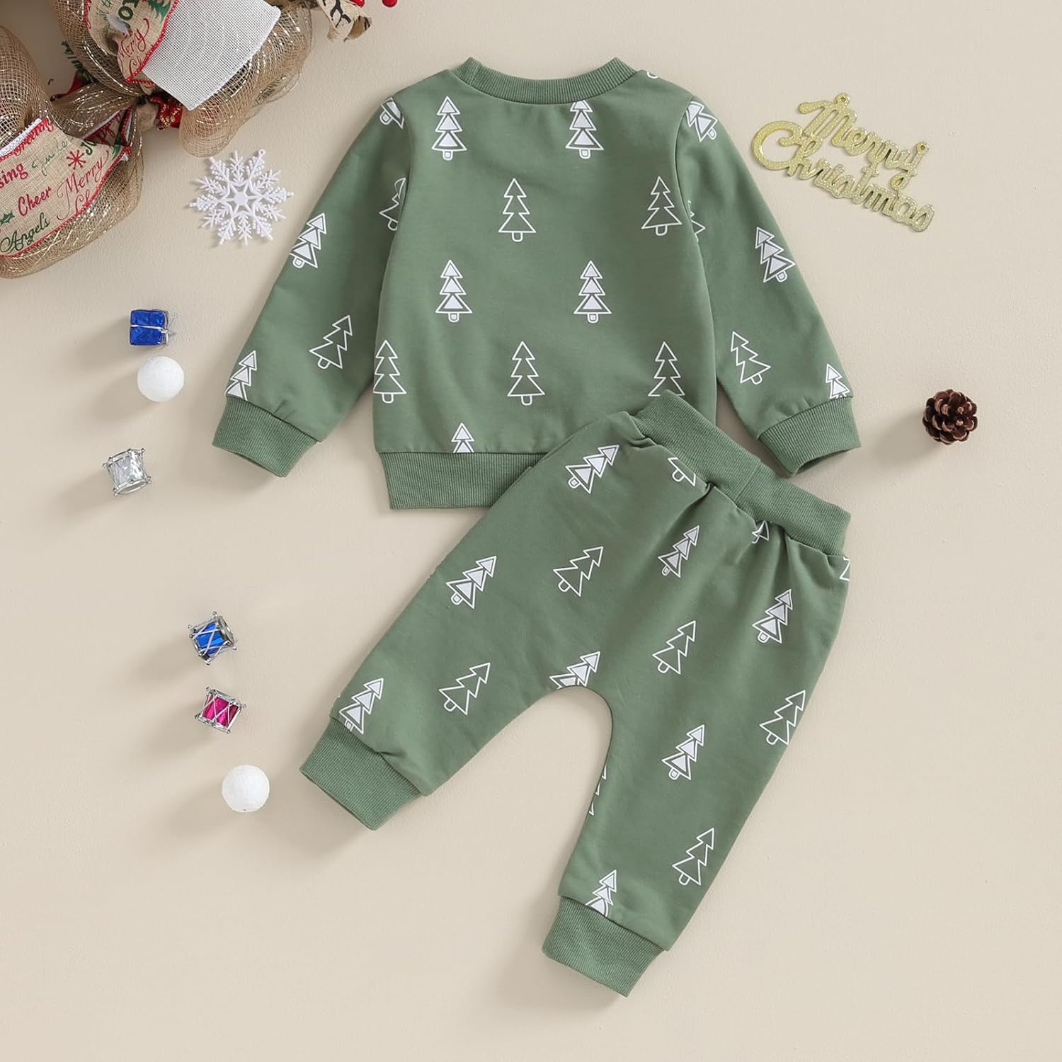 Conjunto de 2 piezas de ropa para bebé y niño, sudadera con cuello redondo con letras y pantalones casuales de otoño e invierno