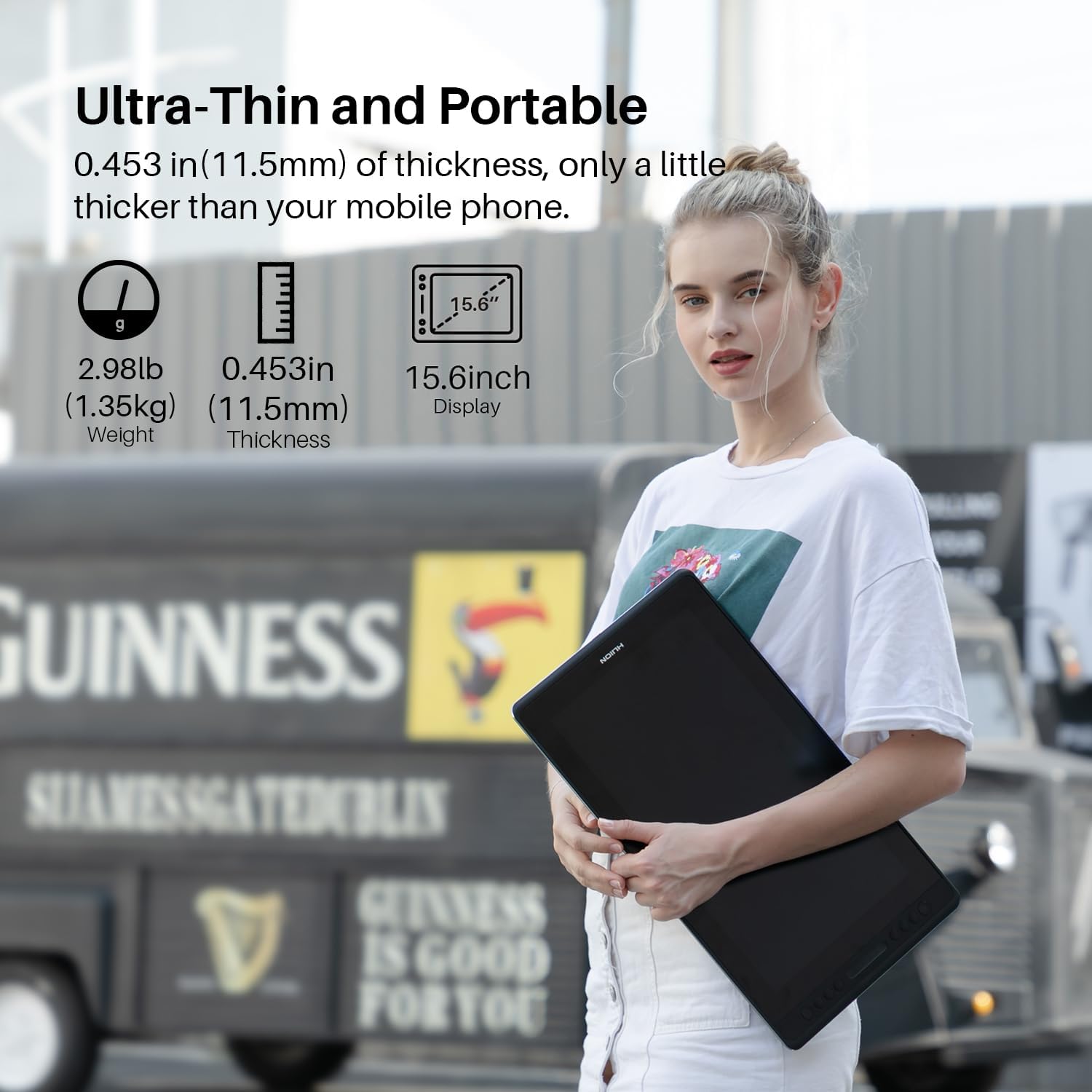 Tablet Pro 16 | Tablet de dibujo con pantalla | Lápiz | Vidrio antirreflejo | 6 teclas de acceso directo | Tableta gráfica para dibujar