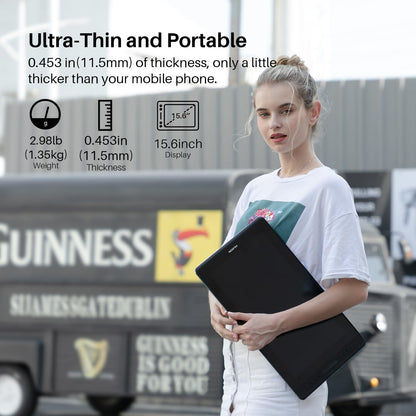 Tablet Pro 16 | Tablet de dibujo con pantalla | Lápiz | Vidrio antirreflejo | 6 teclas de acceso directo | Tableta gráfica para dibujar