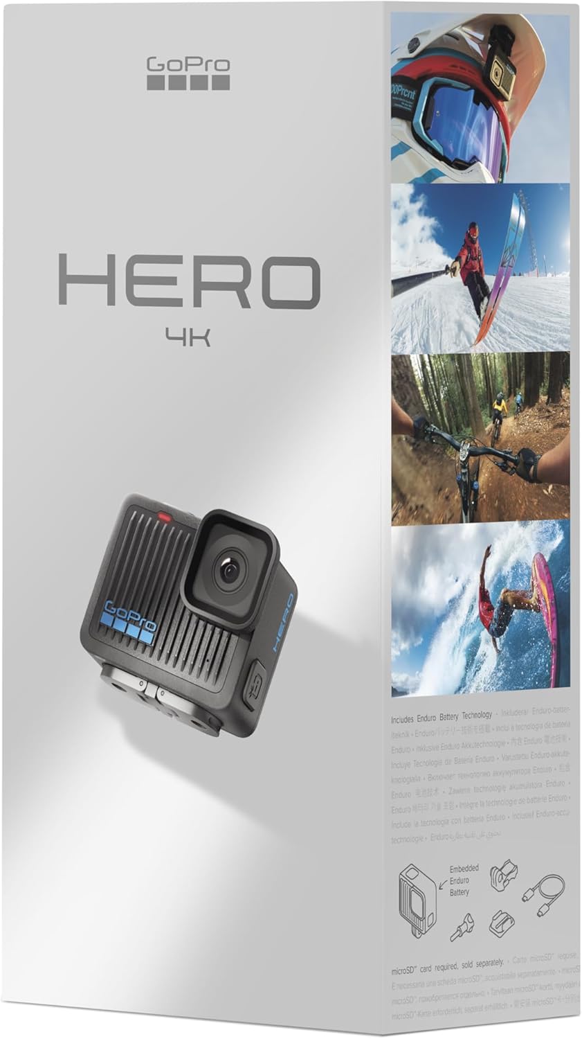 GoPro Hero – Cámara de acción compacta e impermeable con video 4K Ultra HD y fotos de 12MP